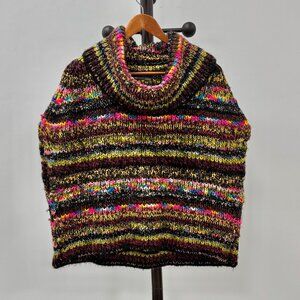 Anthropologie Colorful Crop Vest/Sweater/Poncho Size Small